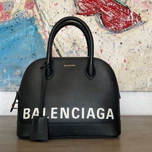 Balenciaga Ville Leather Top Handle Bag